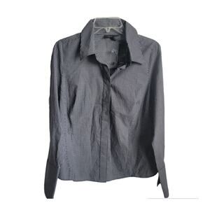 Lane Bryant Long Sleeve Fitted Blouse Black and White New with Tags Size 14